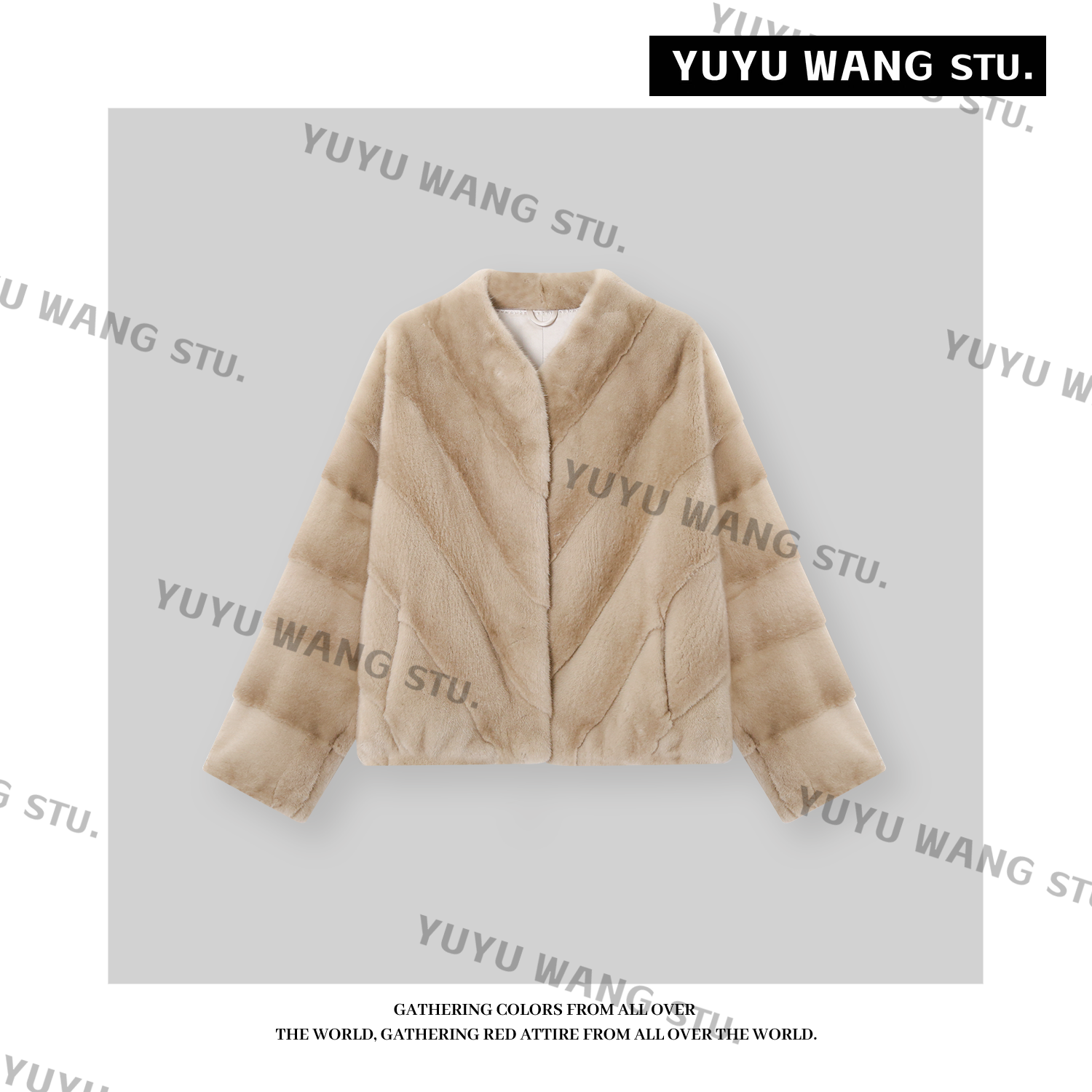 YUYU WANG【赫尔】鎏金貂~芬兰进口皇冠级水貂整貂皮草外套女