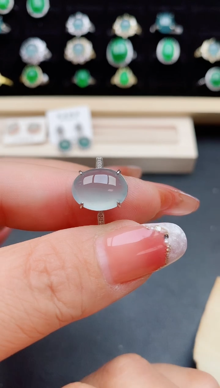 【闪购商品】翡翠戒指银S925镶嵌21312