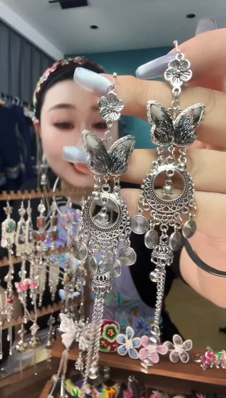 刺绣纯手工民族风刺绣耳环