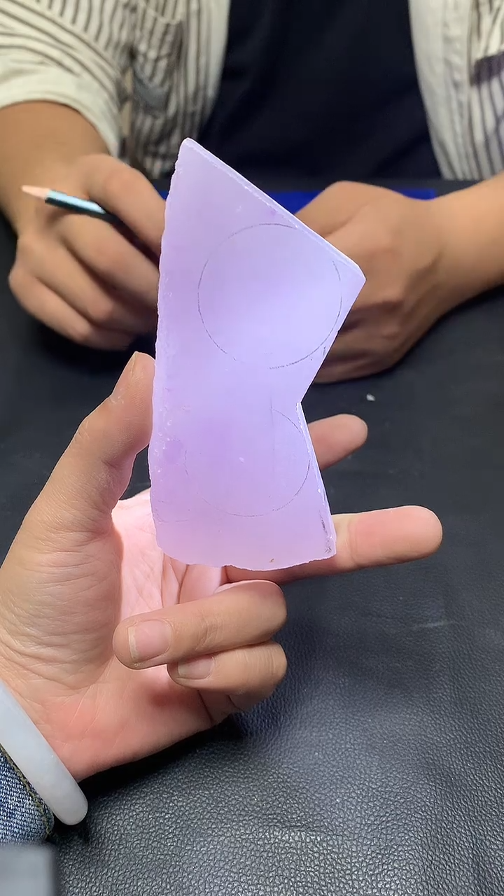 玉冰纯色边角毛胚