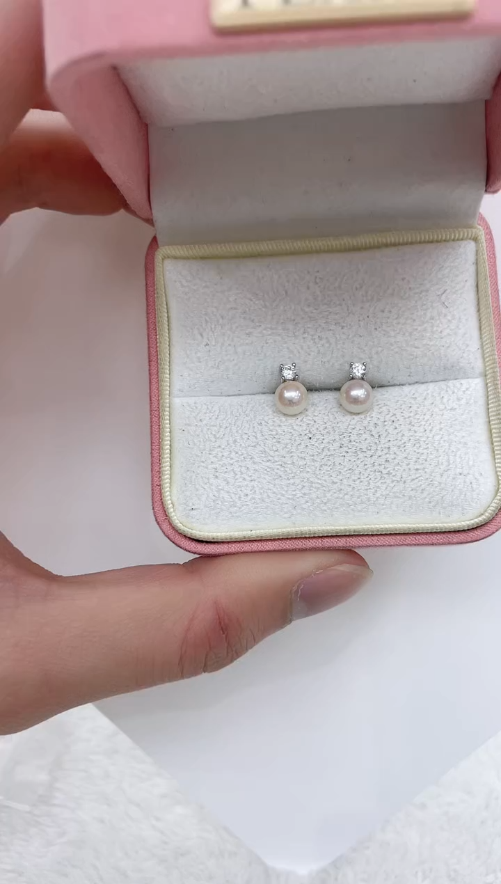 【闪购商品】海水珍珠耳饰银S925镶嵌海水珍珠耳饰