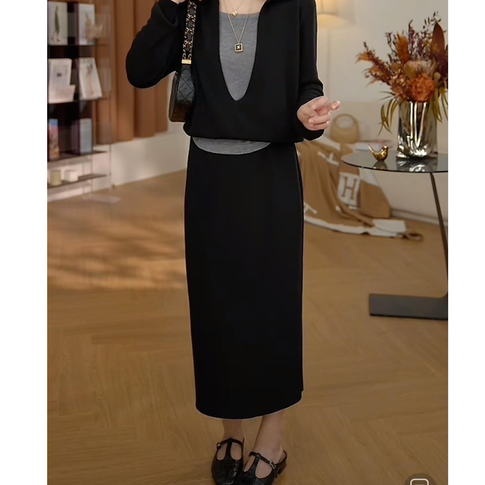 小包裙⑧七七146小个子早秋新款高级感黑色遮肉显瘦半身裙女小美说