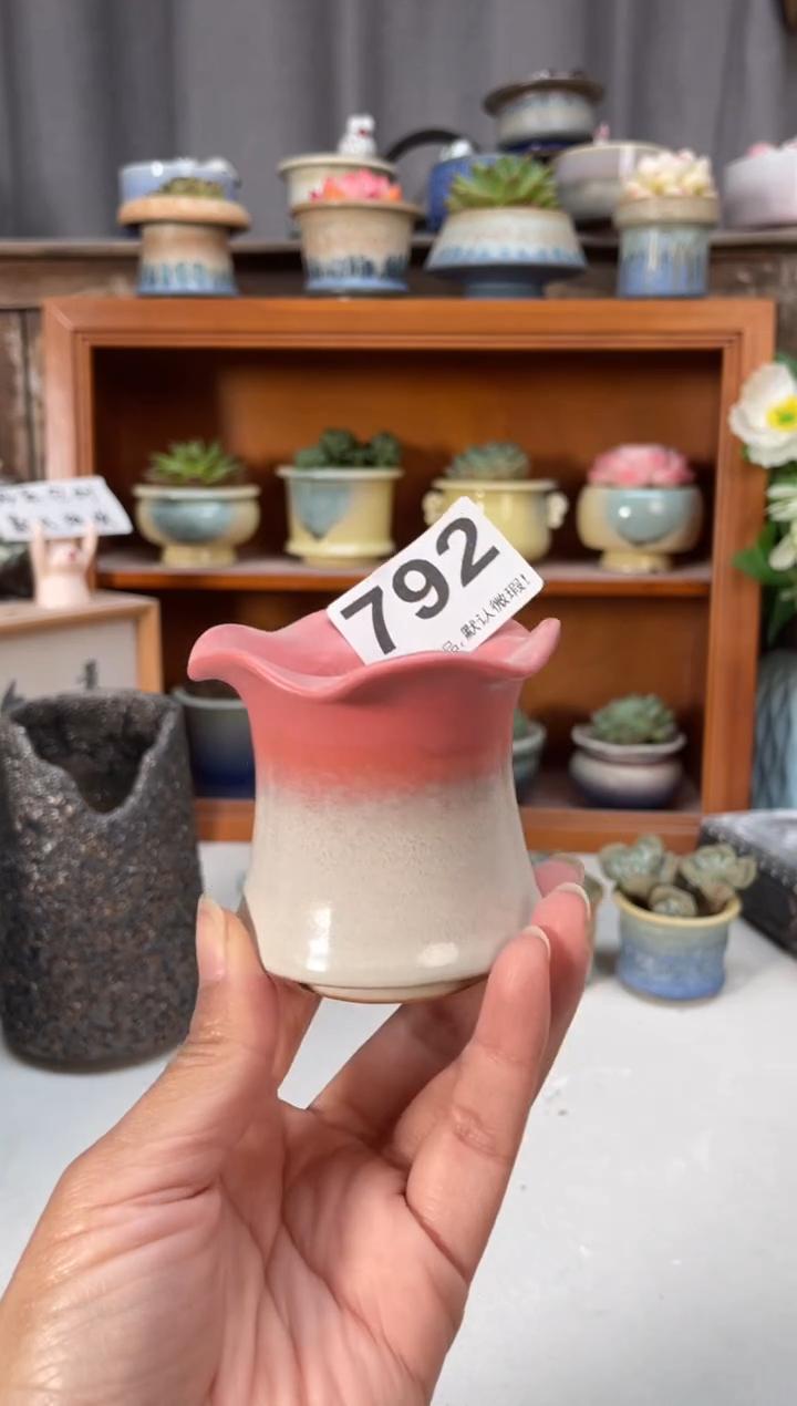 瓷片792知木小芳花盆