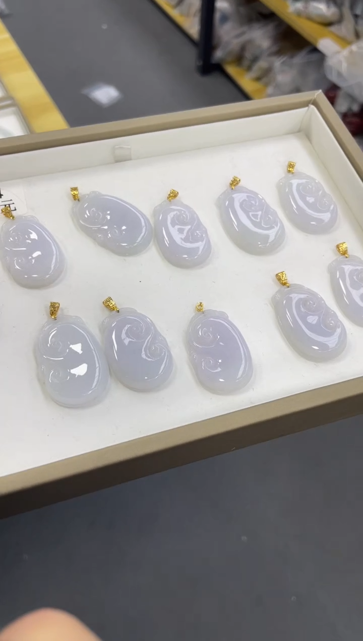 【闪购商品】翡翠颈饰18K金镶嵌W048-41#-A4多样性发一