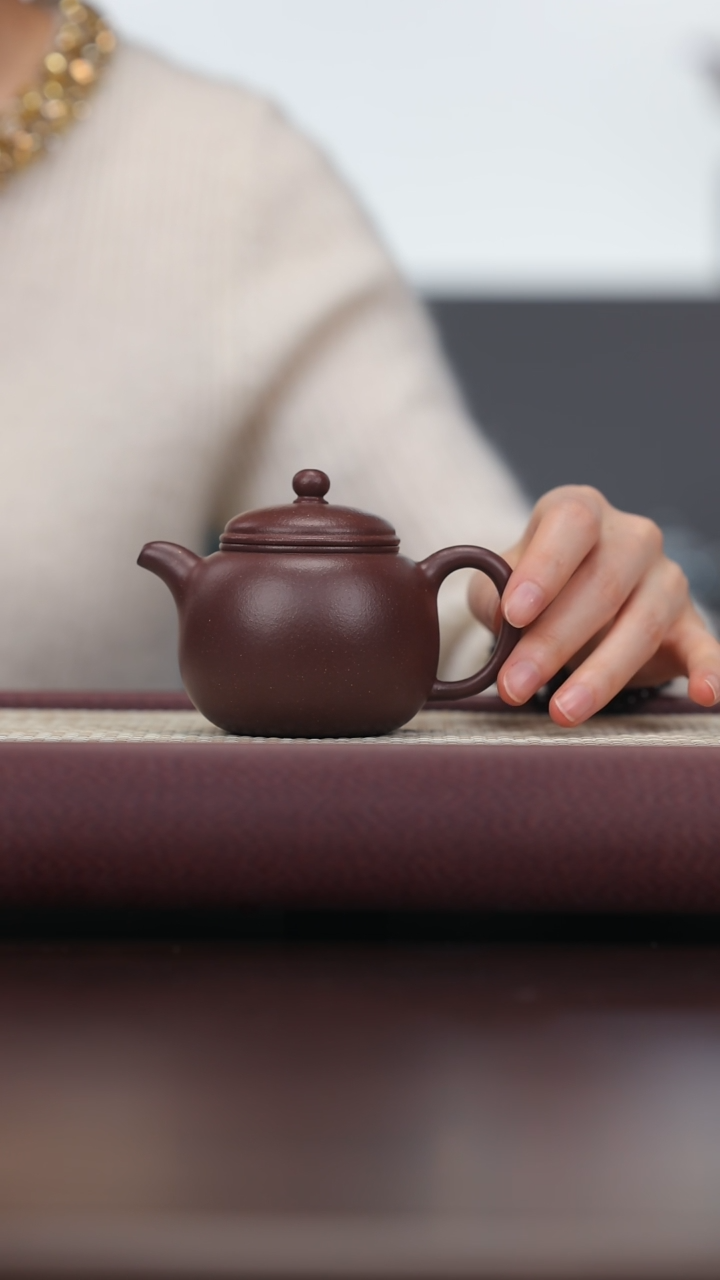 【闪购商品】紫砂茶壶hf天青泥 匏尊 170cc