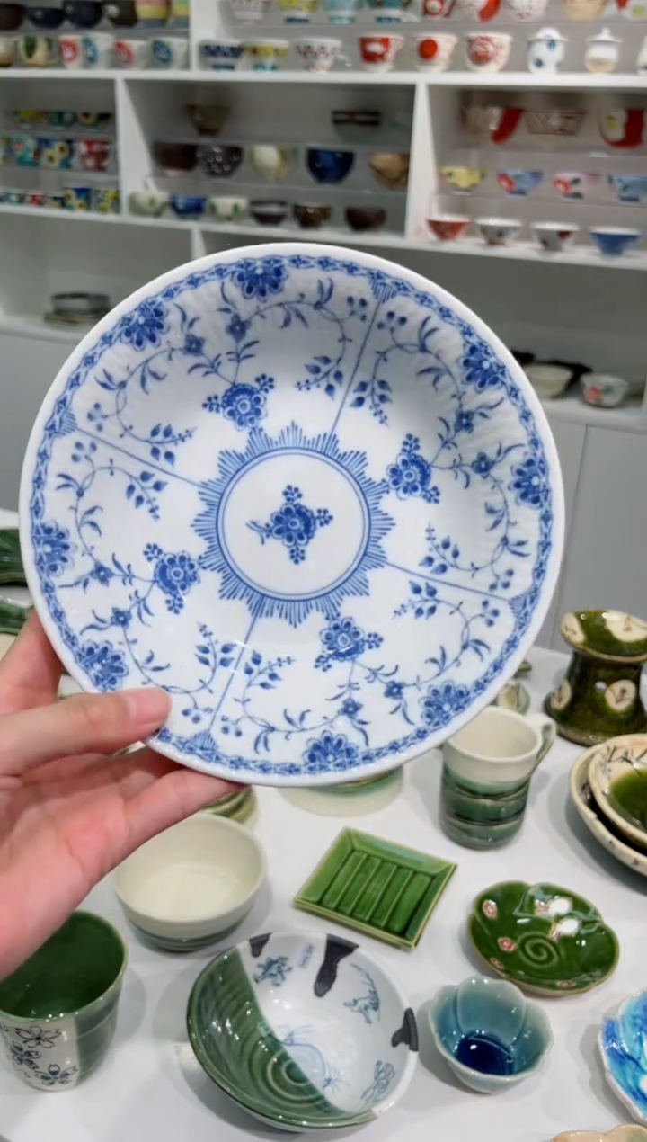 【闪购商品】盘青花唐草瓷中钵