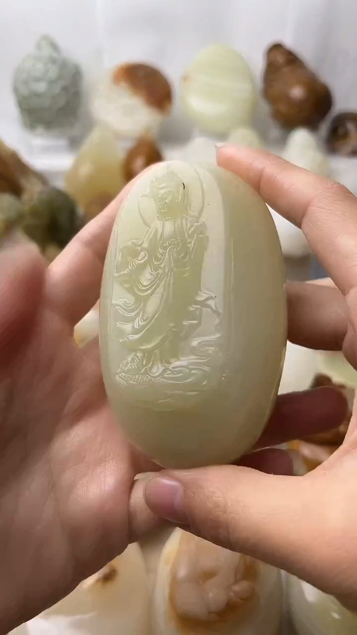 石材古青石棉纹正常不退换观音