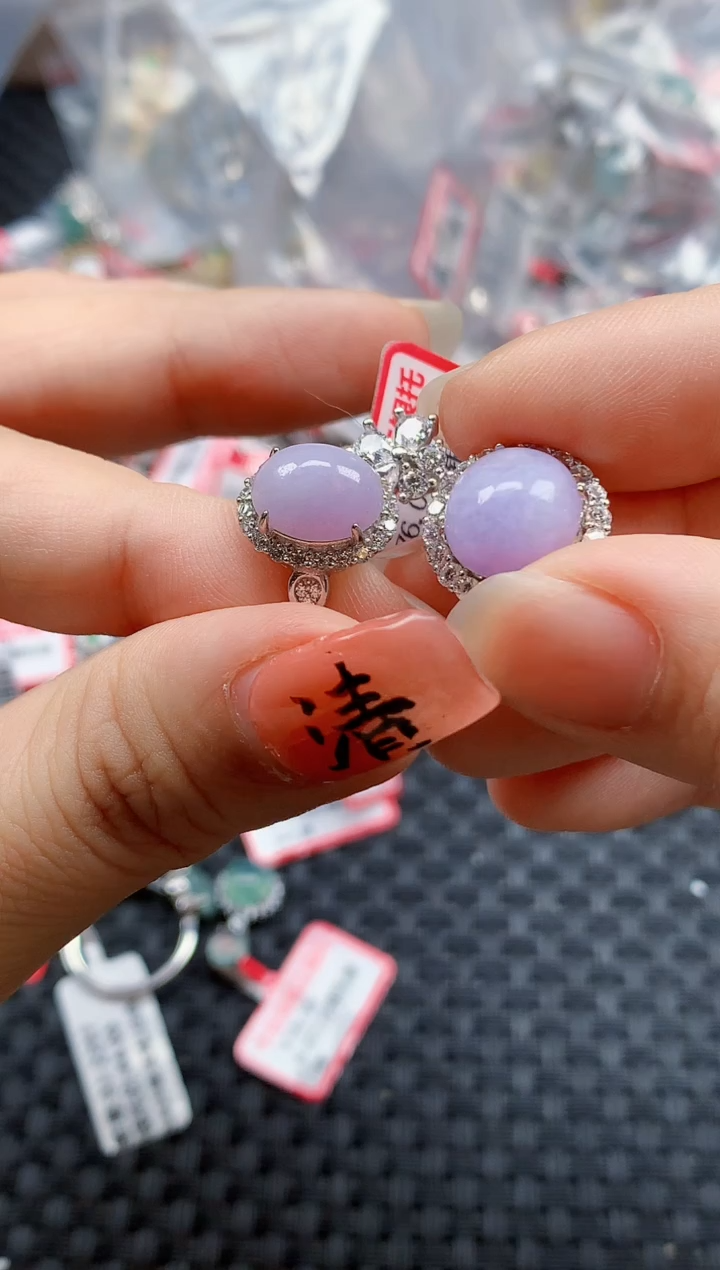 银S925镶嵌戒指翡翠天然A货缅甸翡翠