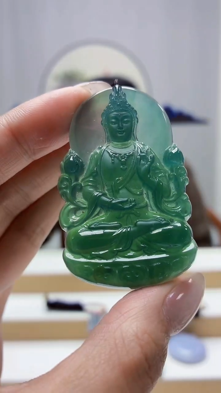 未镶嵌定制翡翠4852MM-毛货挂件63