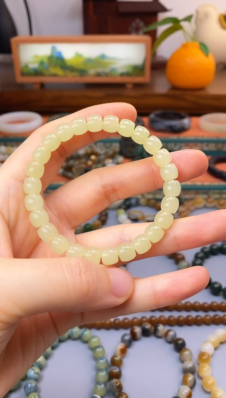 未镶嵌手串和田玉青海黄口