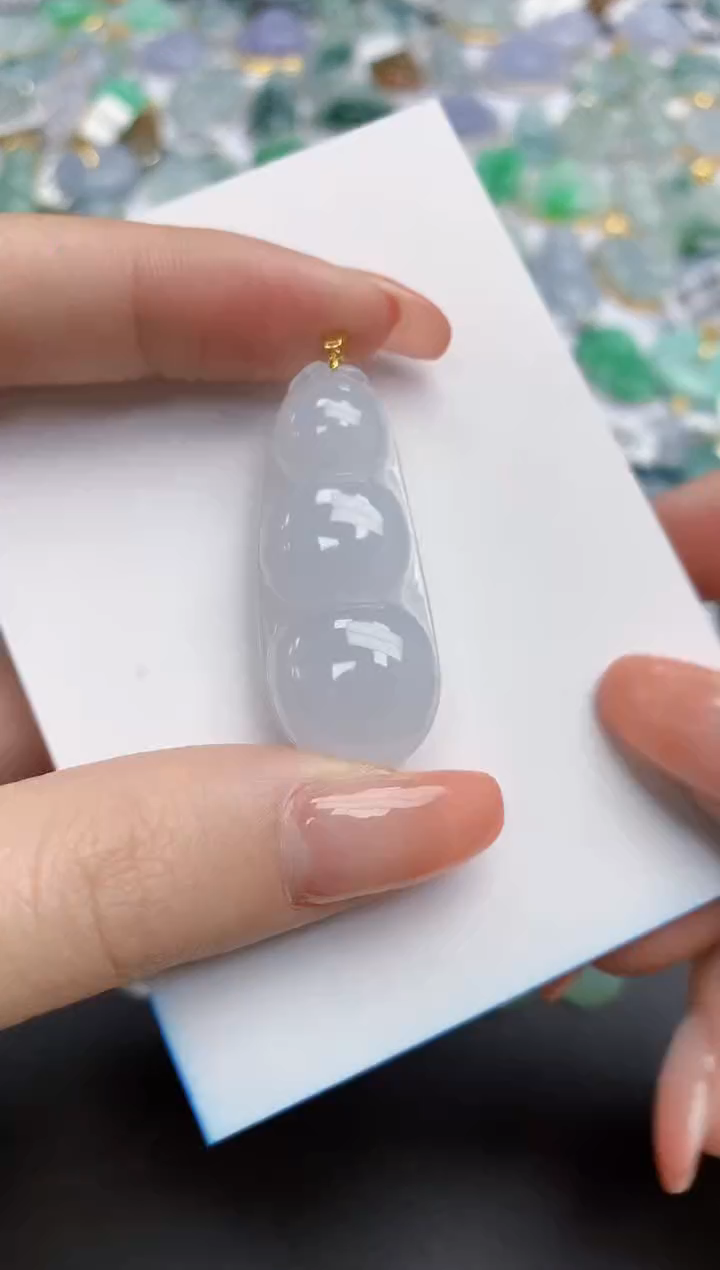 【闪购商品】翡翠颈饰18K金镶嵌天然缅甸翡翠A货