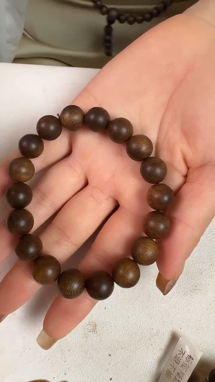 手串沉香越南芽庄百年老树帝王白奇单圈手串
