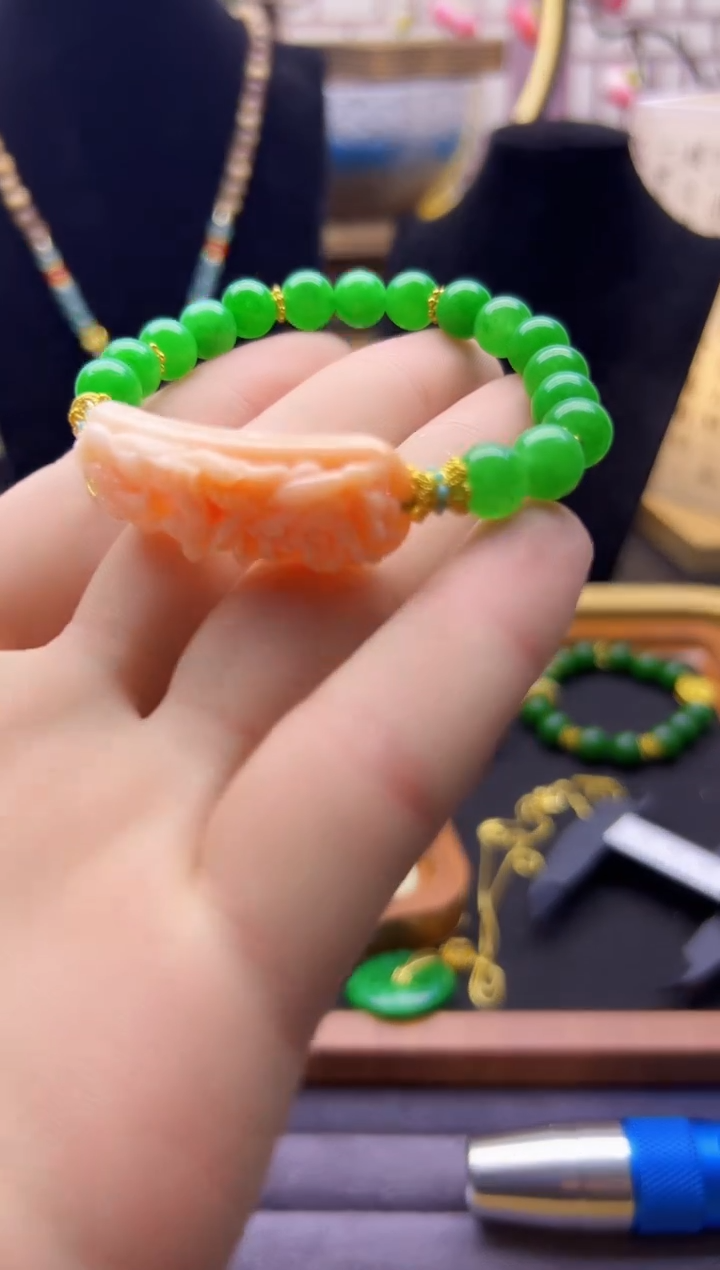 【闪购商品】翡翠颈饰14K金镶嵌S68       