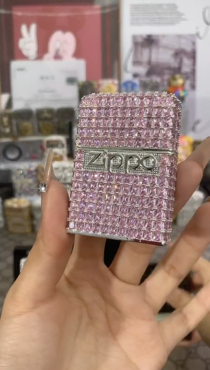 镜面粉钻星辰zippo