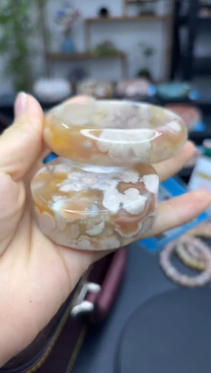 【闪购商品】石英质玉手镯未镶嵌A1349(57圈赠送镯心)