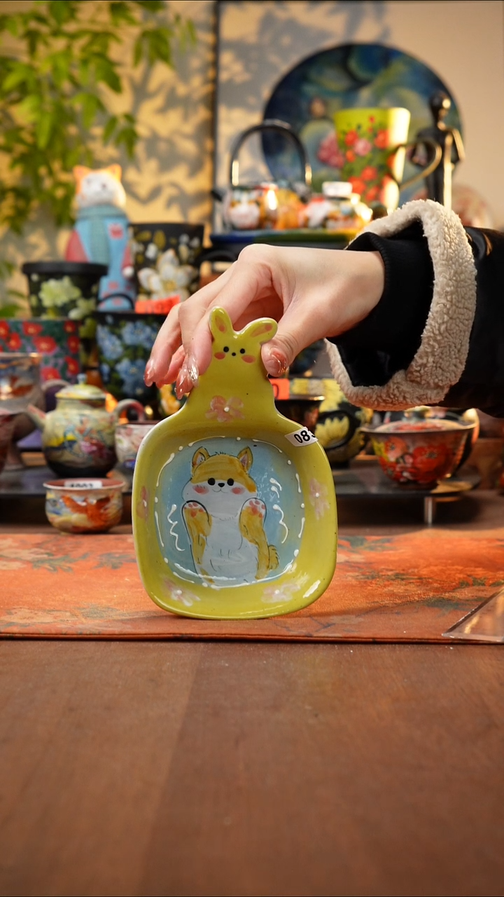 瓷片景德镇手工手绘834