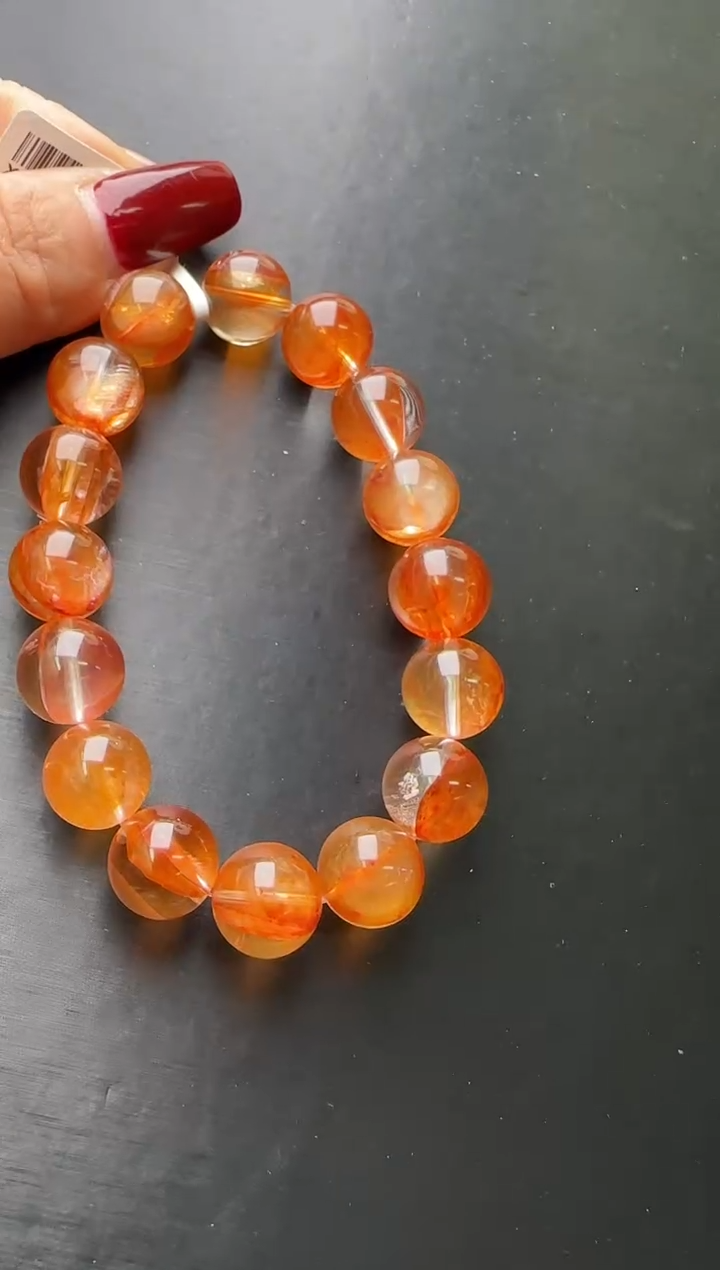 【闪购商品】水晶手串未镶嵌红胶花手串13m+ X26779