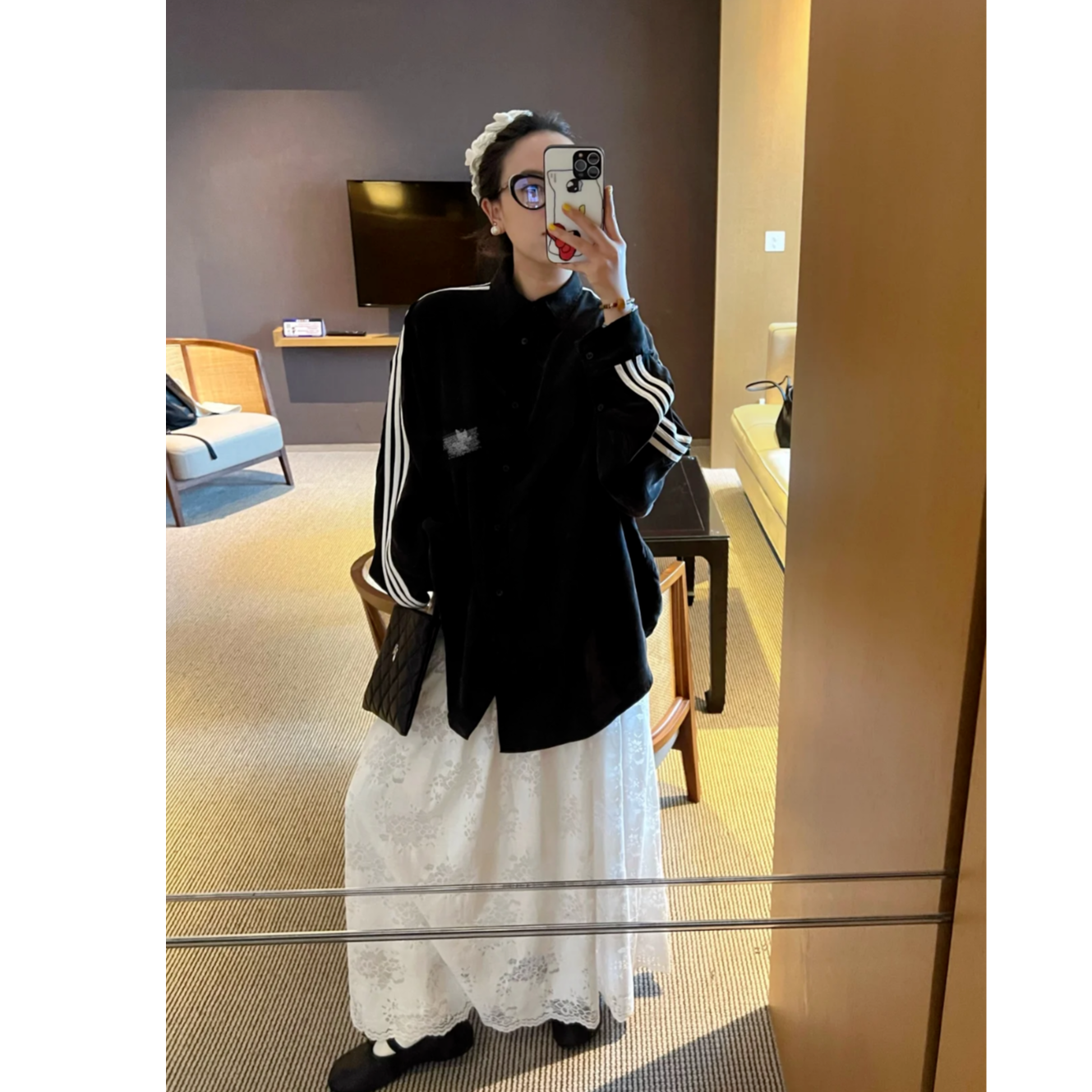 【CS2017】美式潮流休闲宽松字母刺绣衬衫春秋撞色设计感衬衣