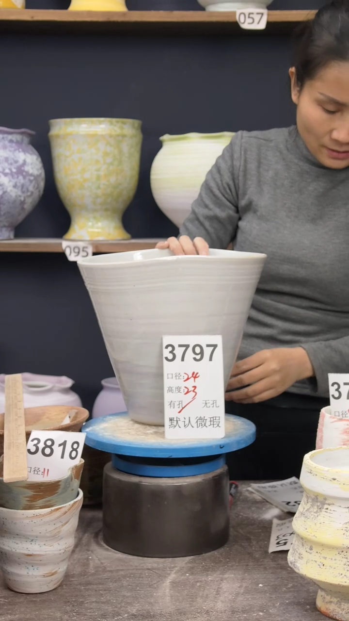 景德镇花盆默认微瑕3797【微瑕】