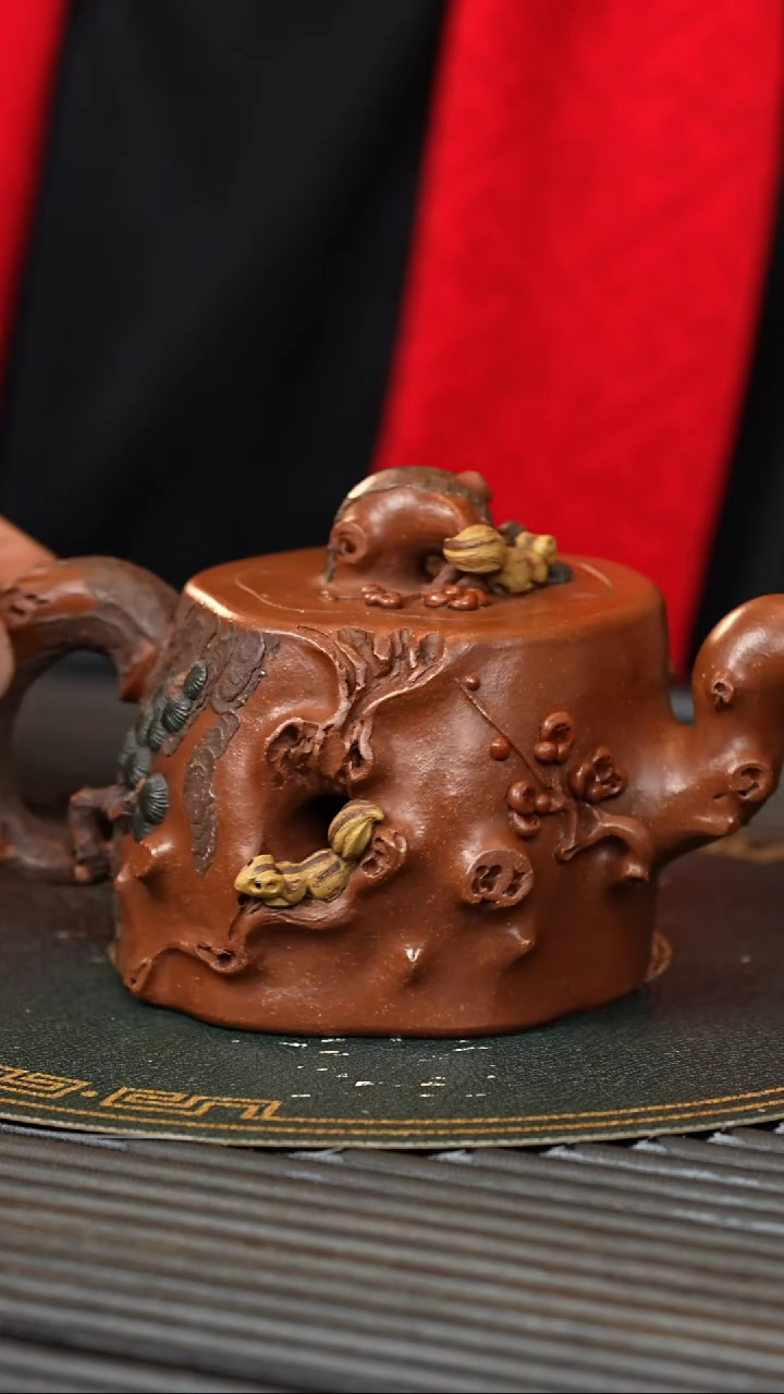 【闪购商品】紫砂茶壶CYL 多色工艺 松桩 340cc