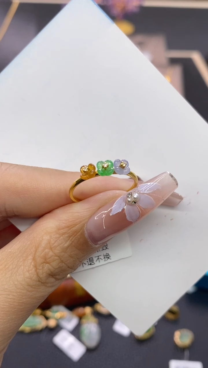 【闪购商品】翡翠颈饰18K金镶嵌净货15948