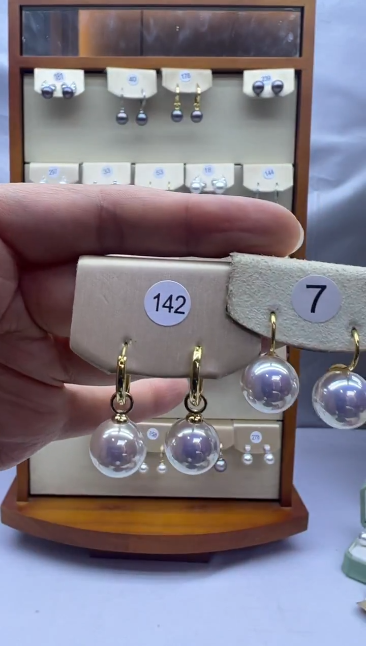 未镶嵌耳饰淡水珍珠142+7