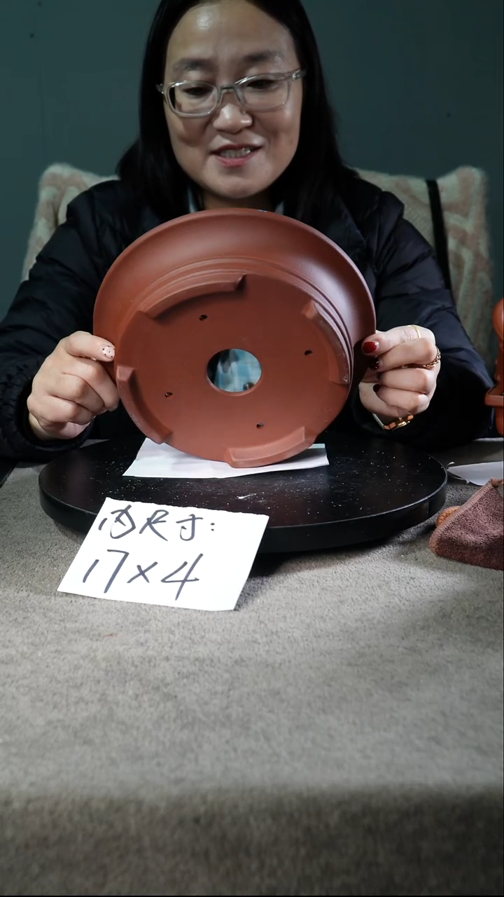 宜兴紫砂花盆小盆