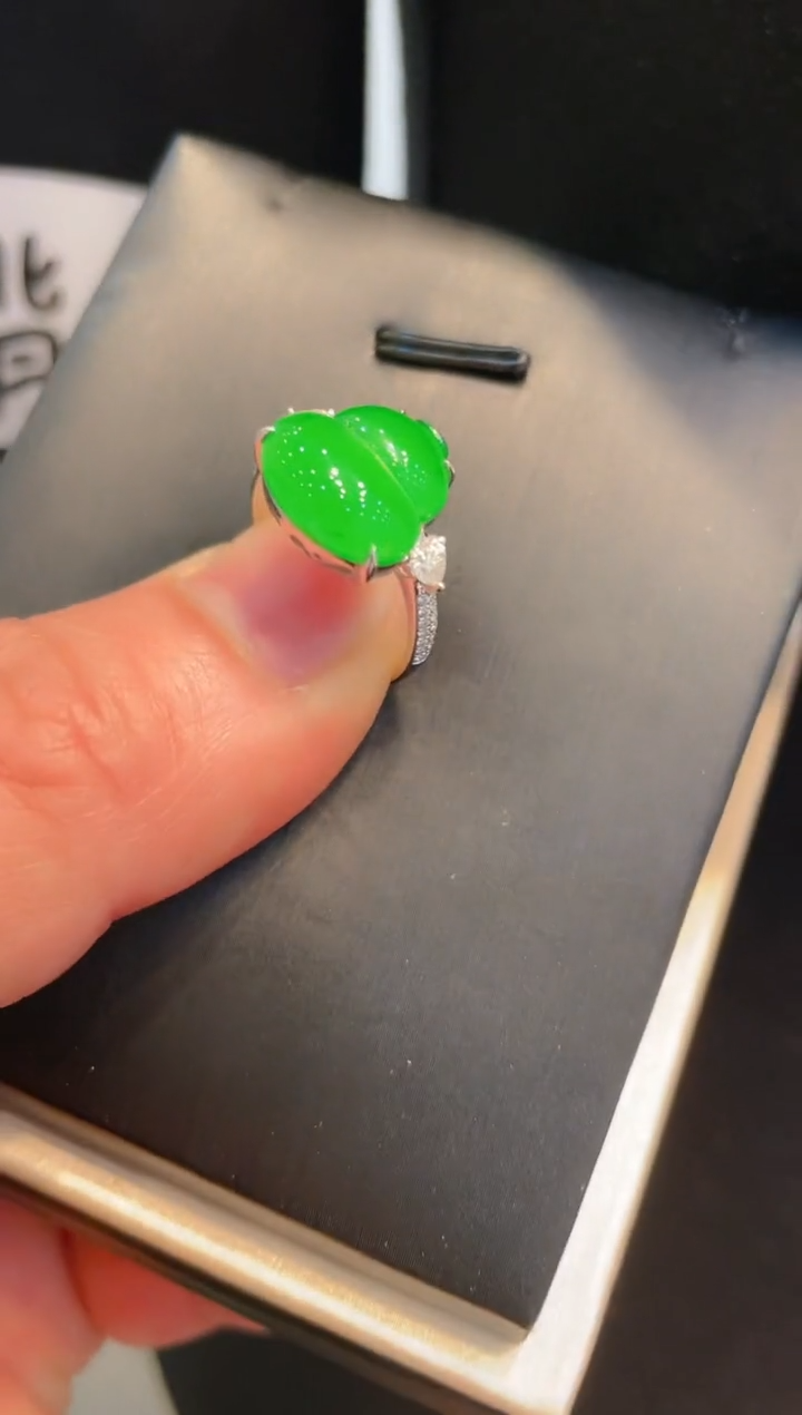 【闪购商品】翡翠颈饰18K金镶嵌A51天然A货翡翠