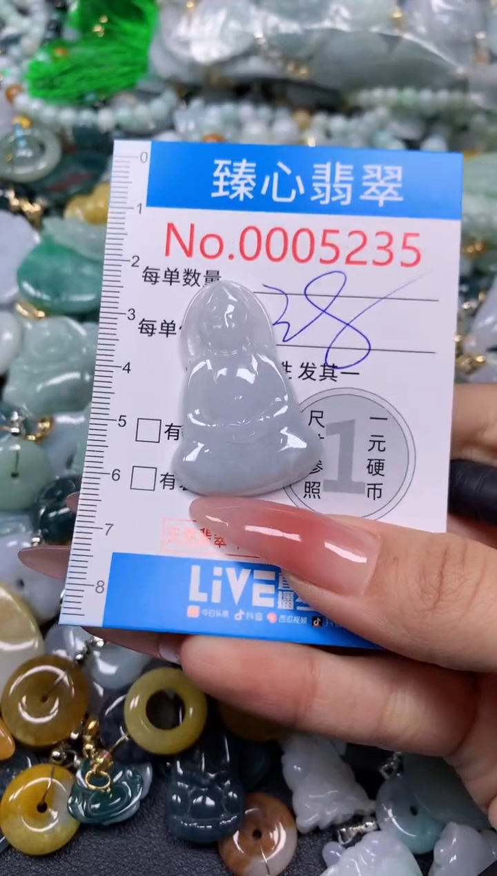 【闪购商品】翡翠颈饰未镶嵌含绳0005235