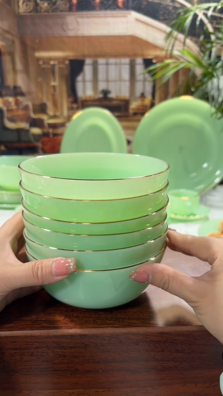 【闪购商品】....5.5英寸玉瓷碗6个口径13.8厘米 