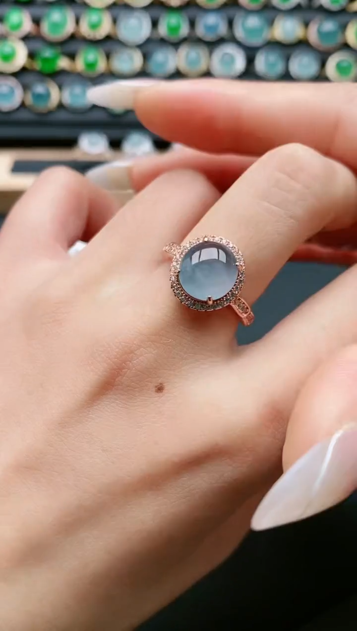 【闪购商品】翡翠戒指银S925镶嵌111111