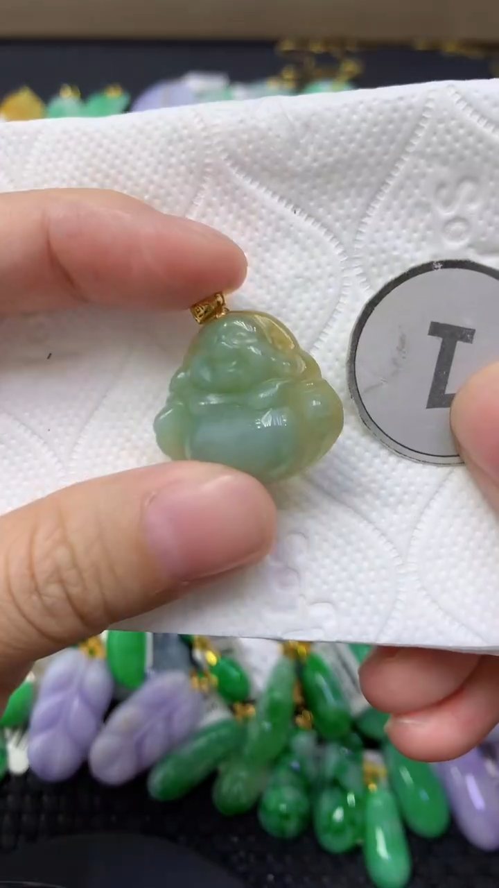 颈饰未镶嵌翡翠天然缅甸翡翠A货