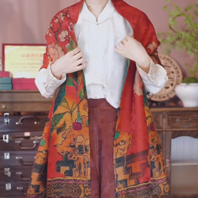 娟  新中式  风  PJ230  中式披肩