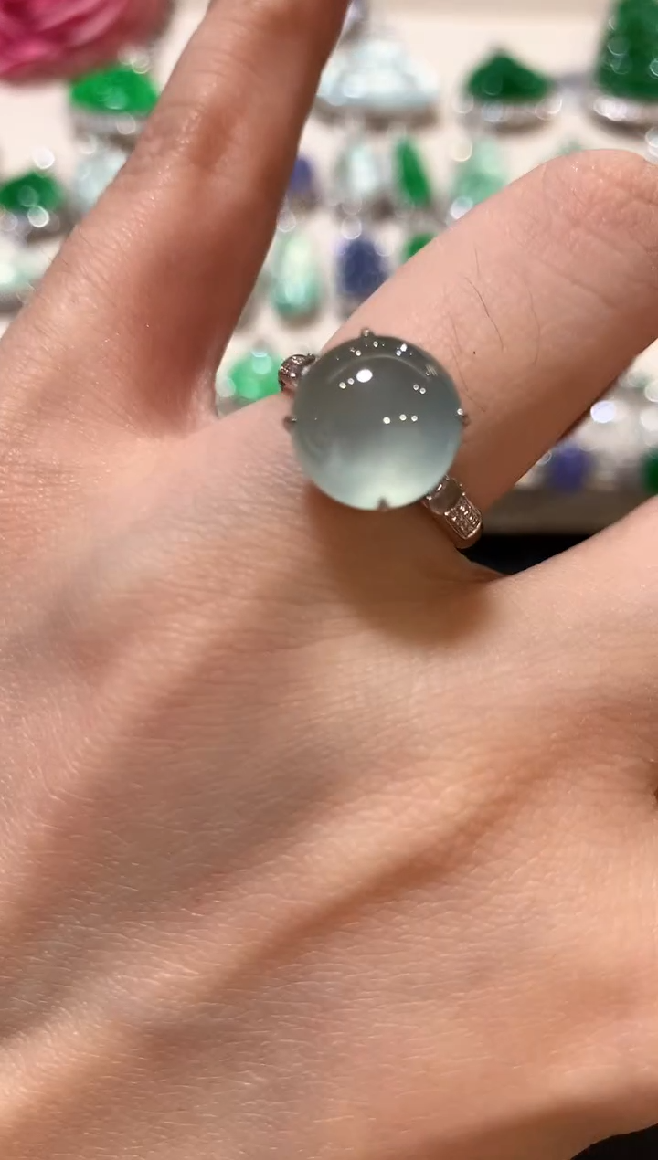 18K金镶嵌戒指翡翠z74   