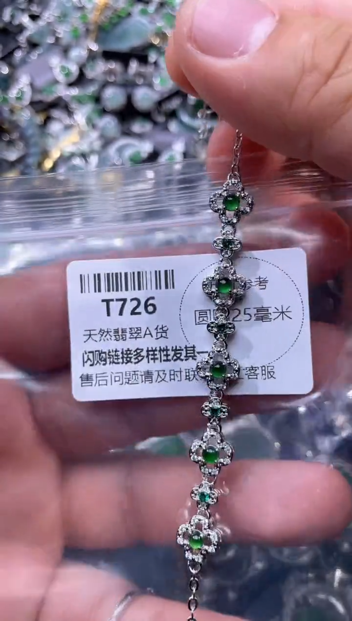 【闪购商品】翡翠颈饰未镶嵌T726手链