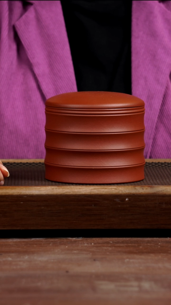 茶壶紫砂四号井底槽青茶叶罐