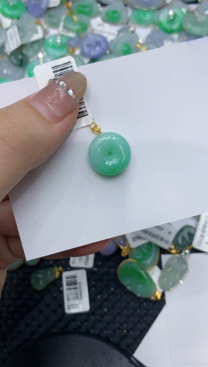 【闪购商品】翡翠颈饰18K金镶嵌222222222