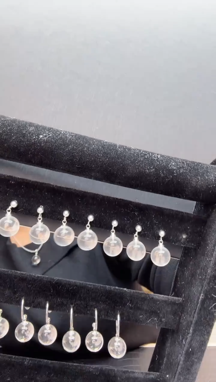 未镶嵌耳饰水晶天然白水晶一根针耳钉06