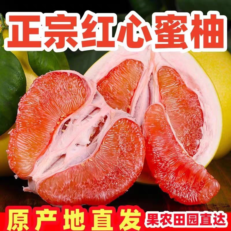 W9【红心柚】正宗头茬老树红心柚子带箱5斤水果新鲜采摘多仓发货