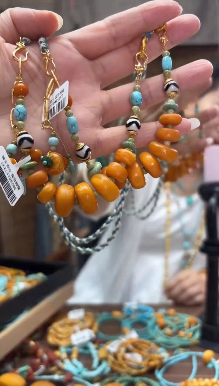 未镶嵌蜜蜡裸石多样性发一件设计款 7福