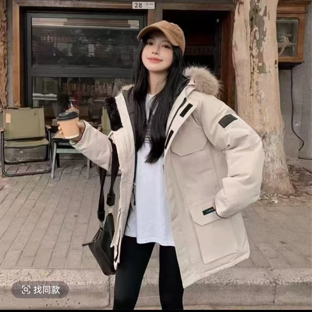 【海外版本大毛领【运费险】 同款保暖外套时尚百搭D 外贸单冬季男女