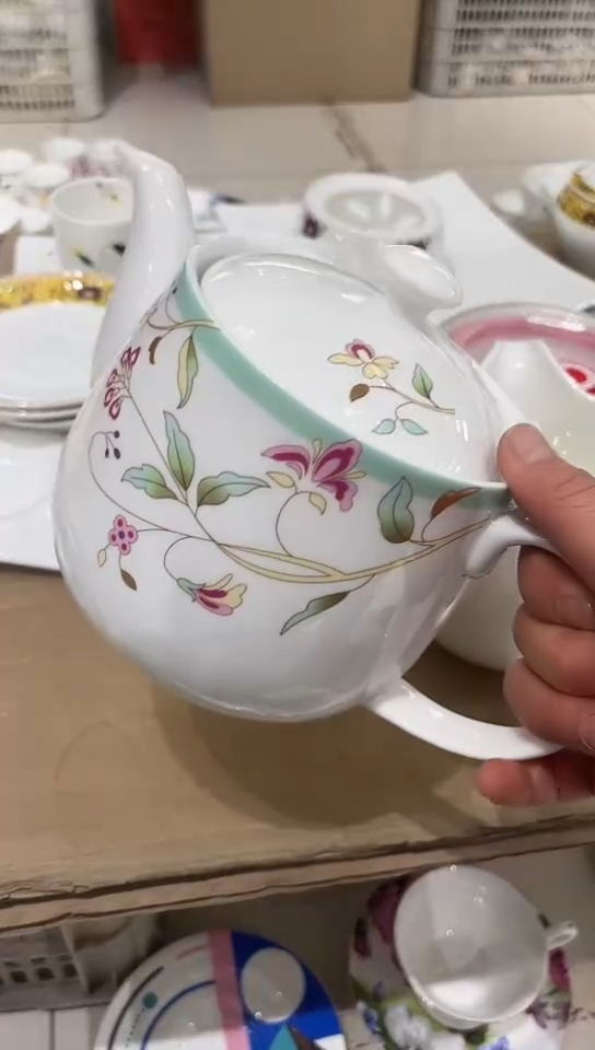 骨瓷茶壶隆达骨瓷