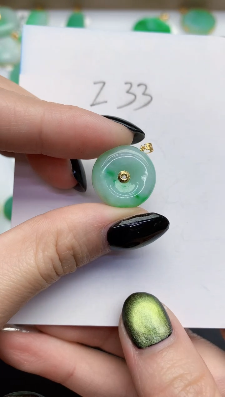 【闪购商品】翡翠颈饰18K金镶嵌000000000