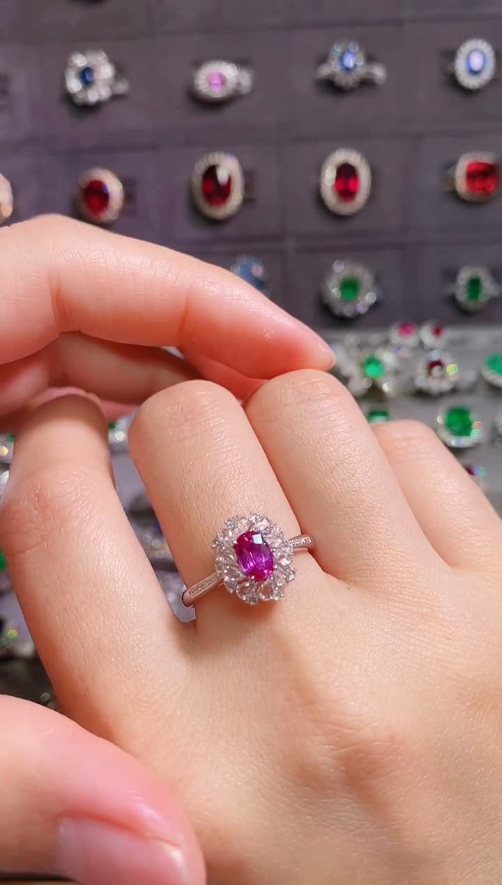 【闪购商品】红宝石18K金戒指18K金镶嵌1