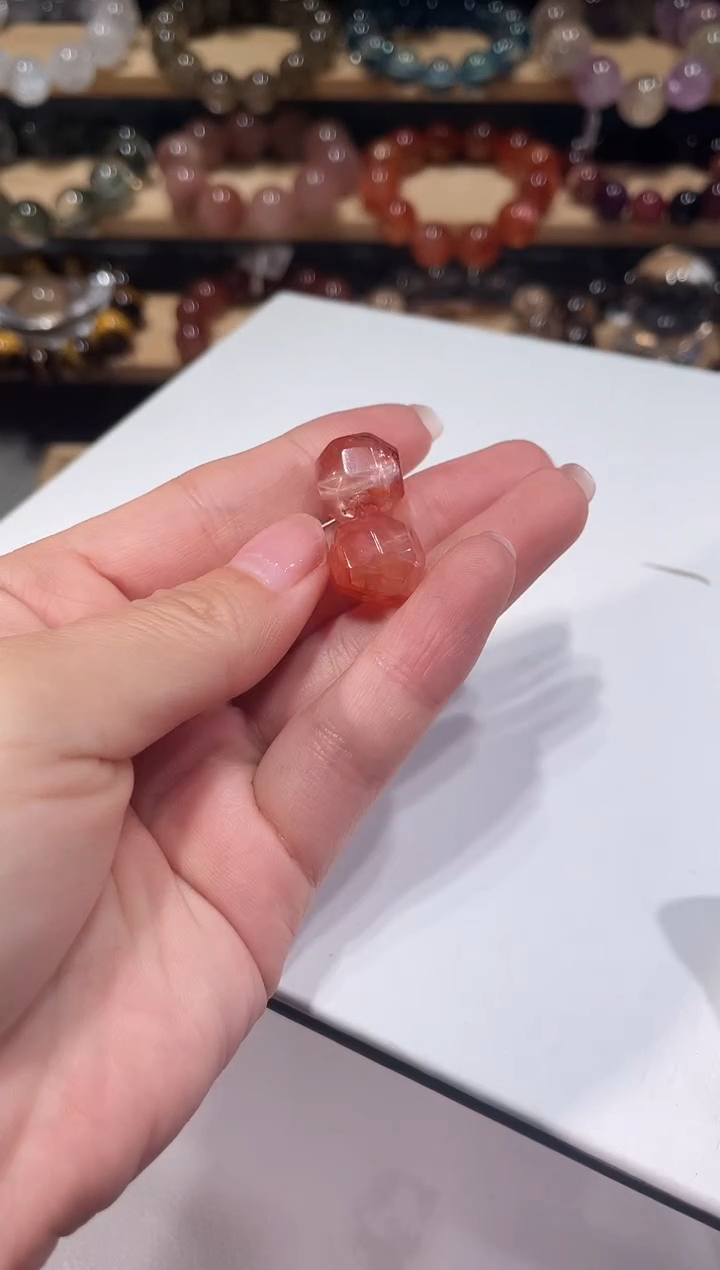 未镶嵌手链水晶A256红胶花随型单珠12+多样性发一