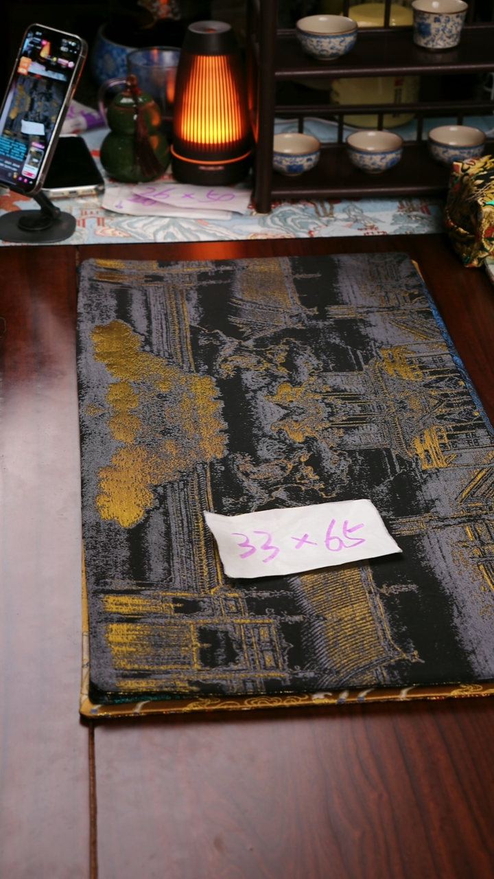 【西阵织汉宫秋月B双面】中国风干泡织锦茶席33*65