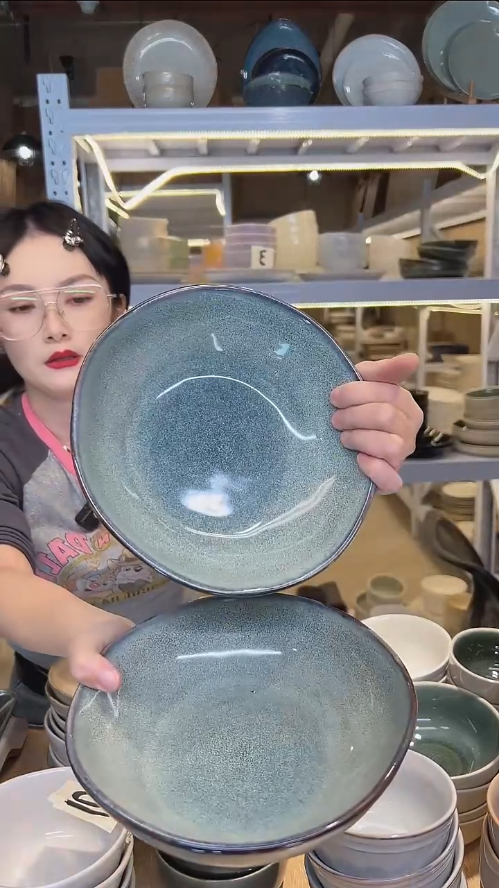 瓷18外贸尾货高温釉下彩陶瓷餐具