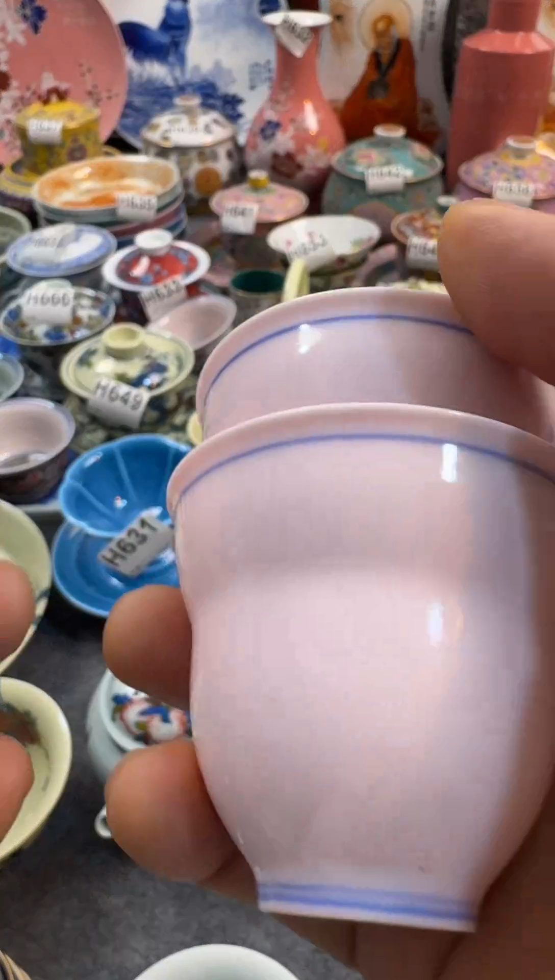 杯子陶梅兰竹菊四君子