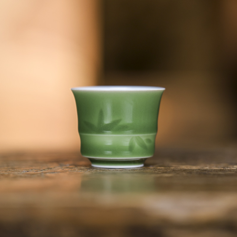 【三山拙垆】烟绿竹节杯（烟绿竹节杯）