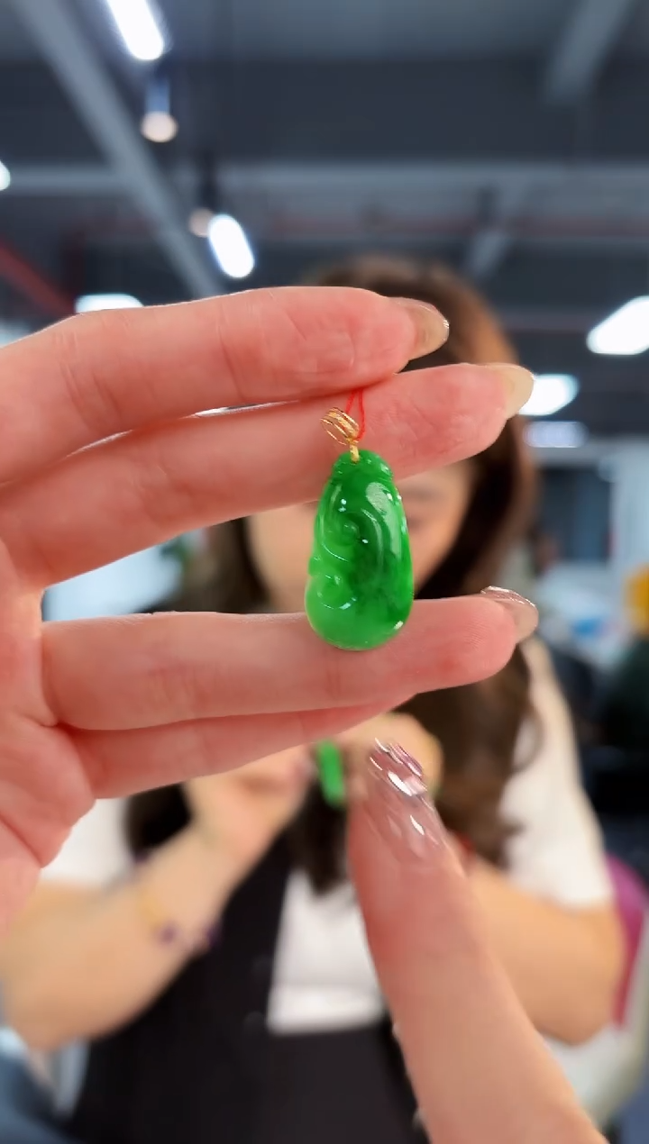 【闪购商品】翡翠颈饰18K金镶嵌缅料A货/支持复检/一件